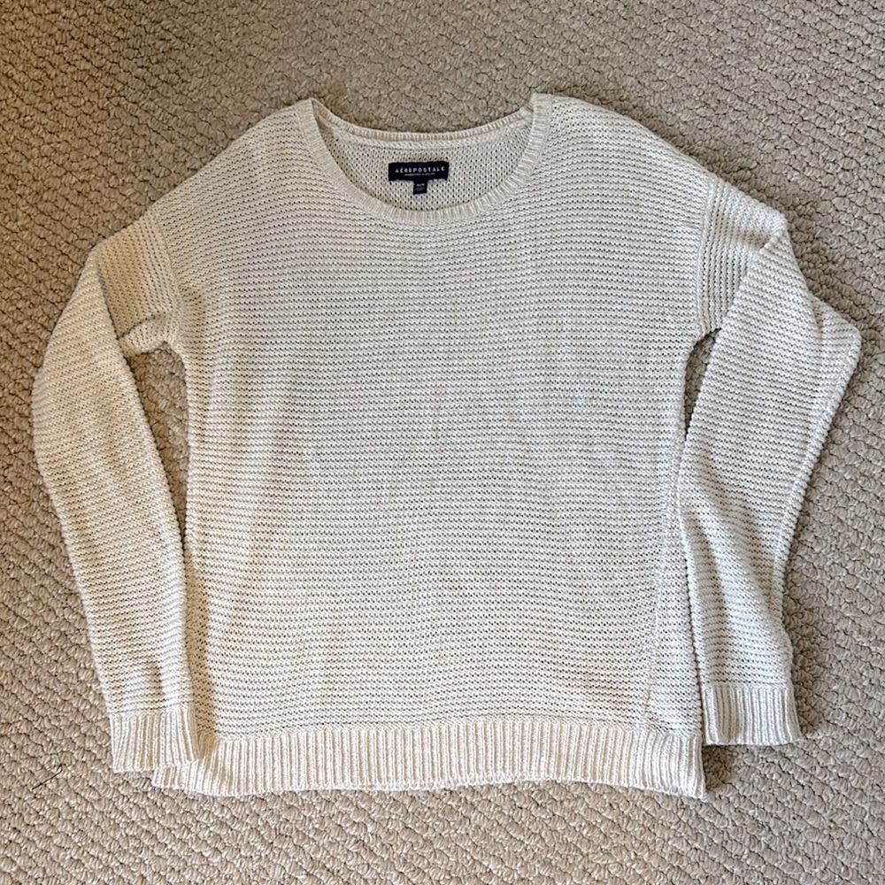 Aeropostale Knitted Cream Sweater